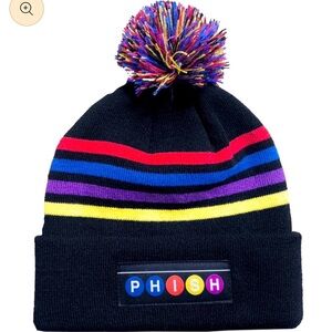 Phish MSG New Years Run Striped Beanie with Pom Pom